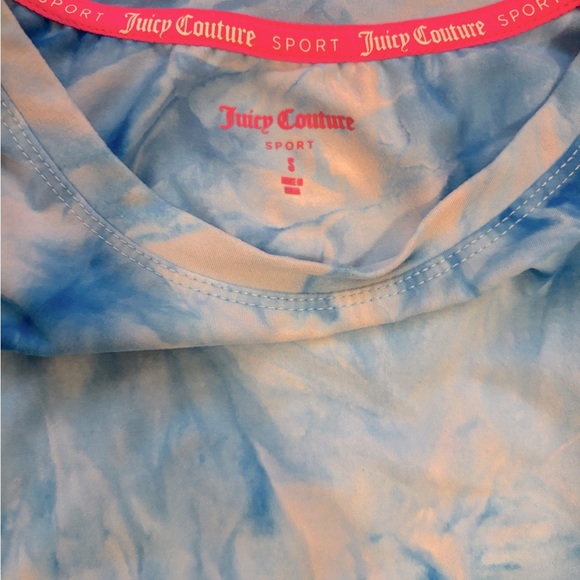 Juicy Couture Sport Blissful Blue Tie Dye Side Tie Tank Top | Size Small - Picture 5 of 6